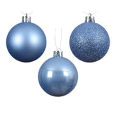 Decoris Shatterproof Baubles Box of 10pcs 6cm - Sky Blue